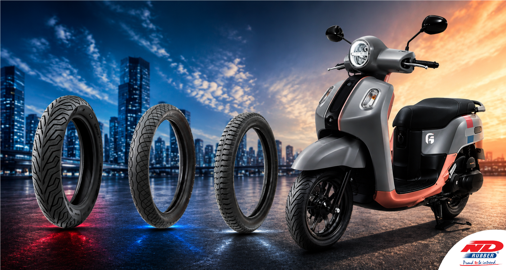 B0804 ยางมอเตอร์ไซค์แต่ละประเภทของ ND Rubber