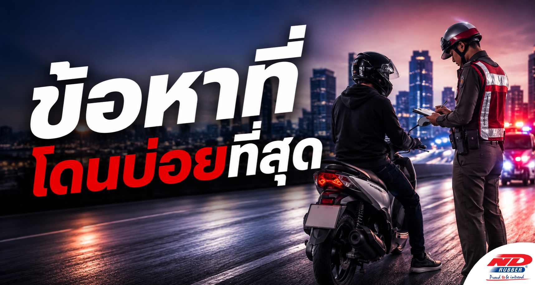 B0828 ข้อหาที่คนขี่มอเตอร์ไซค์โดนบ่อยที่สุด